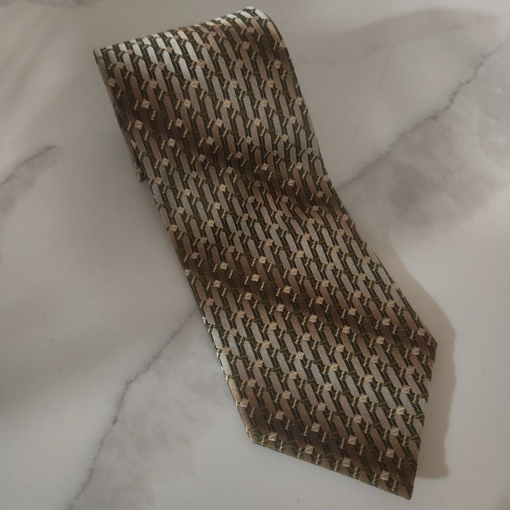 Wilke Rodriguez Silk Geometric Pattern Classic Neck Tie Mens‎ Accessories